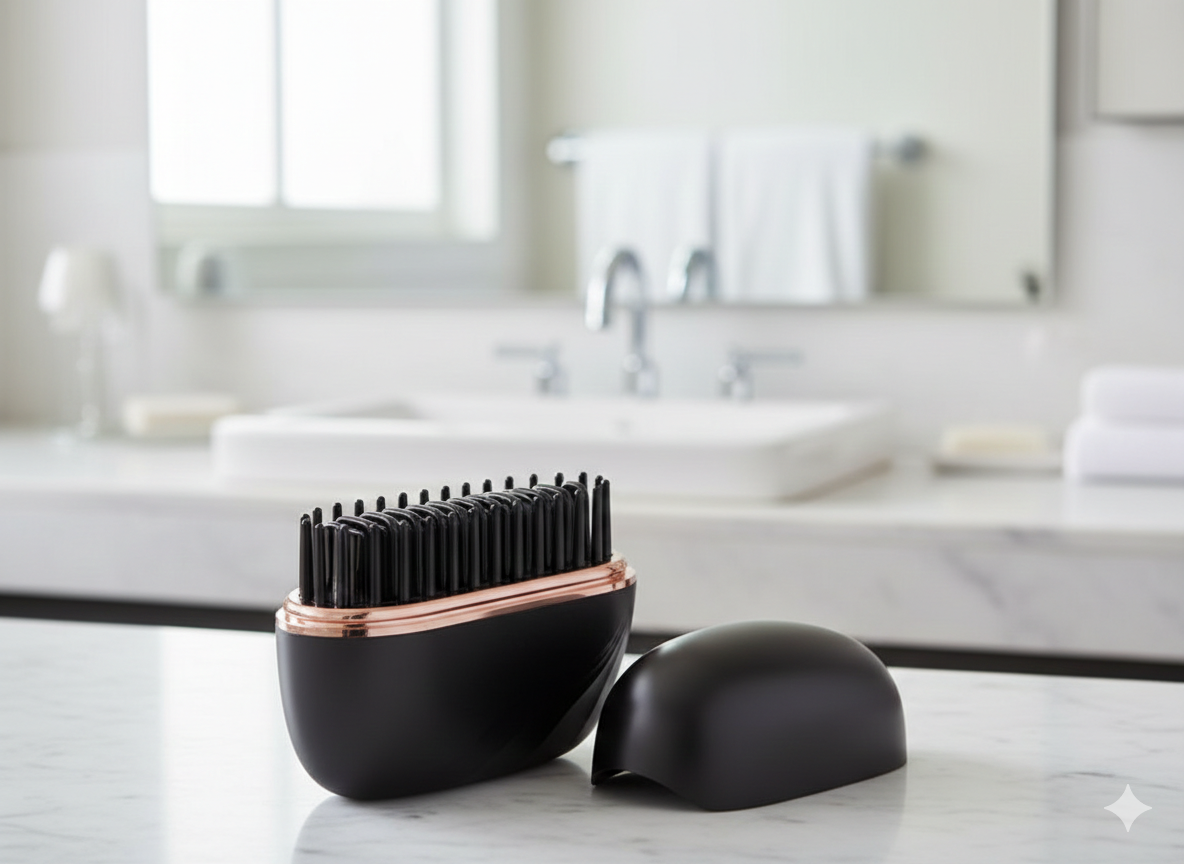 MB Store™ Portable Cordless Hair Straightener Brush